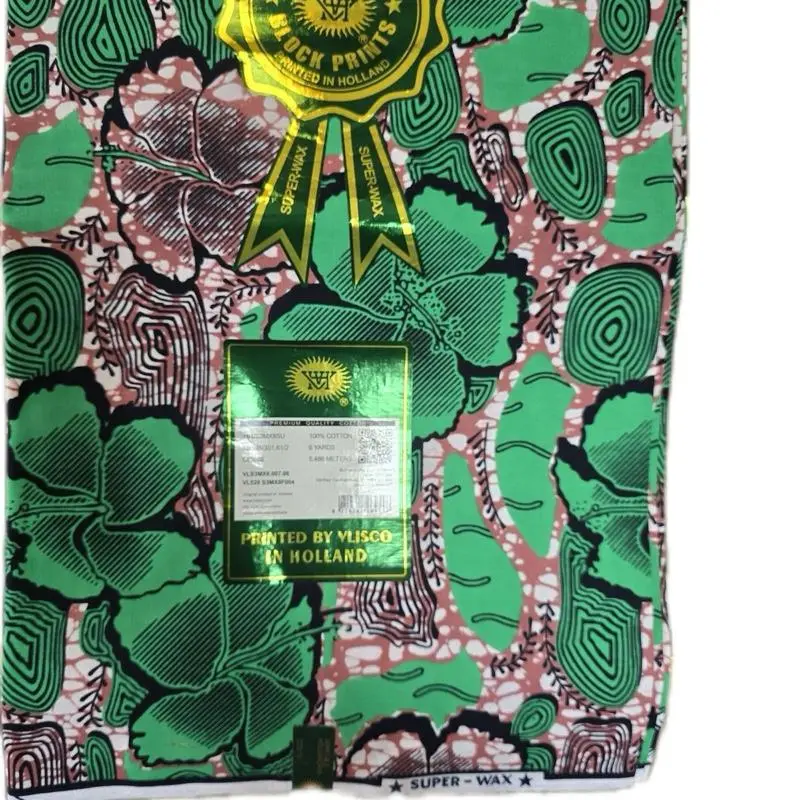 VLISCO HOLLANDAIS SUPER WAX PREMIUM QUALITY GREEN