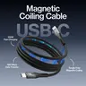 STATIK MagStack USB-C to USB-C: Cable | 100W Fast Charge | 480Mbps Data Sync | Tangle-Free Braided Nylon | For Phones, Tablets, Laptops and Headphones