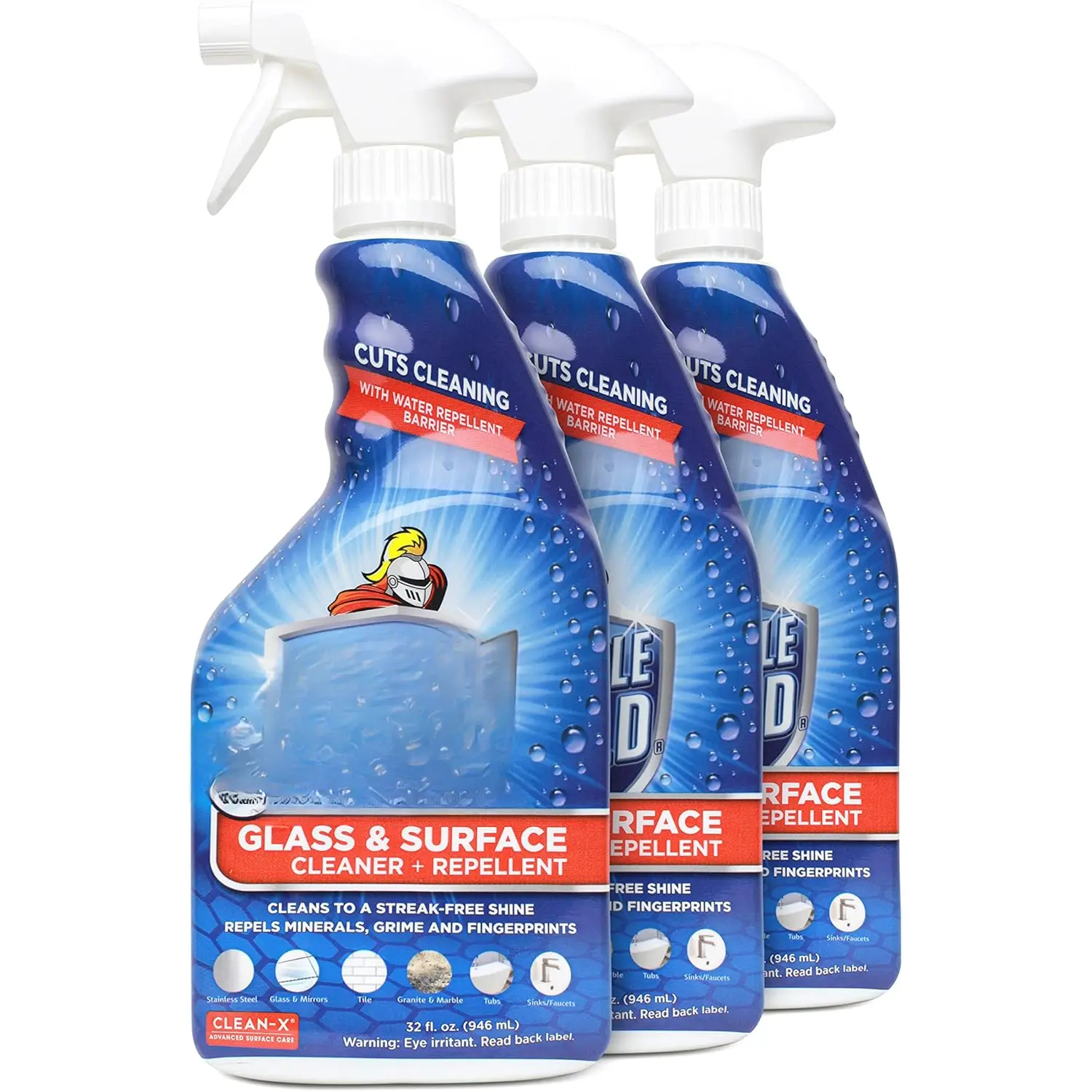 Glass & Surface Cleaner 32 fl. oz. Cleans and Protects on multi surfaces by UNELKO- Clean-X (3)