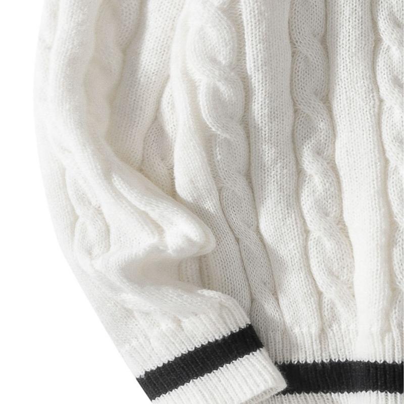 2026 #Springfresh Autumn Winter Men's Polyester Cable-Knit Sweater Soft Skin-Friendly Trendy Casual Formal Shirt Collar Pullover