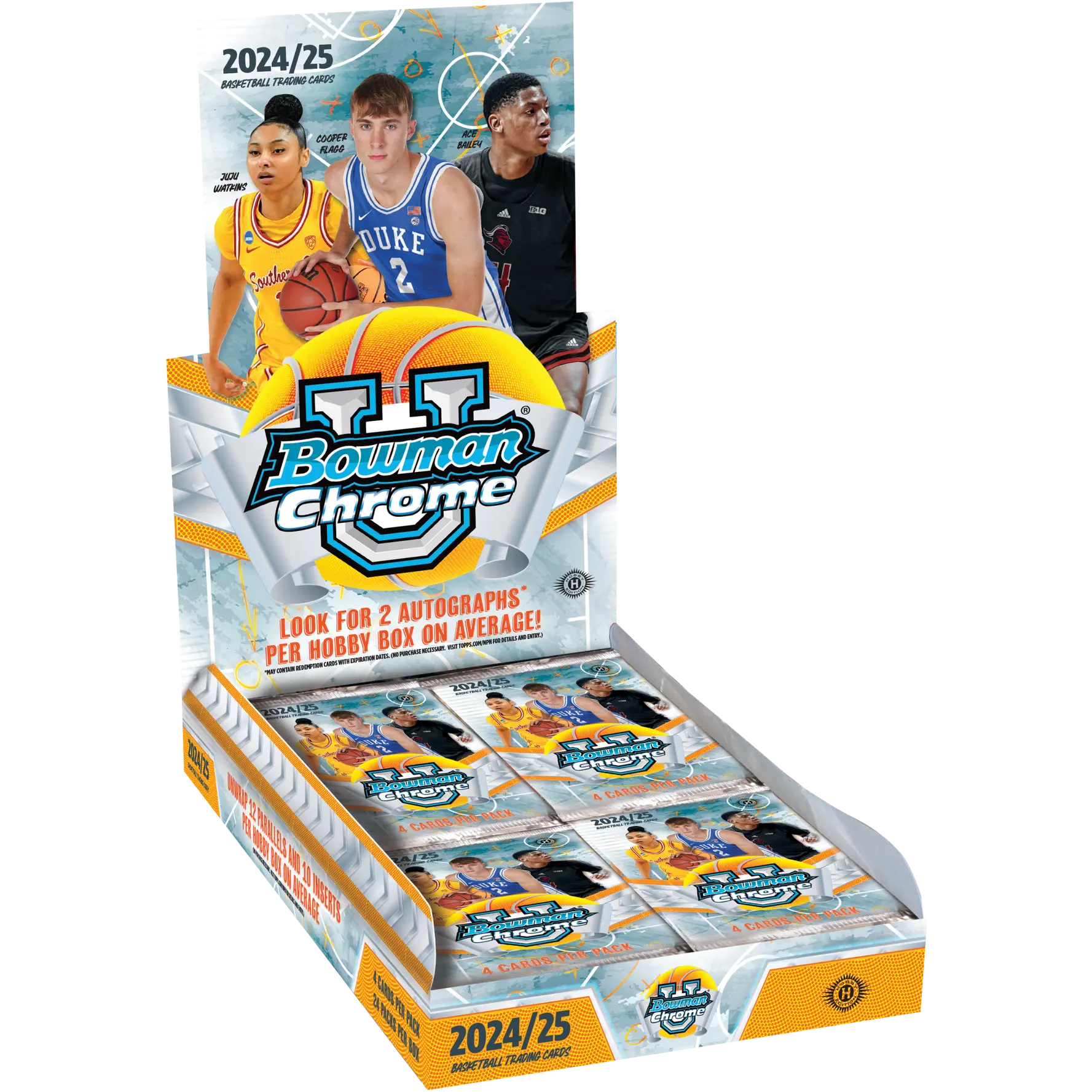 2024-25 Bowman University Chrome Basketball - Hobby Box Sports Trading Cards Sports Card Pack