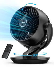 Dreo Fan for Whole Room, 70ft Powerful Airflow, 13 Inch Quiet Oscillating Table Fans with Remote, Air Circulator Fan for Bedroom, 120° Adjustable Tilt, 4 Speeds, 8H Timer, Home,Office