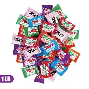 Zotz Fizzy Bulk Candy - Hard Candy Individually Wrapped- Assorted Fruit Flavors, Cherry, Watermelon, Strawberry, Blue Raspberry, Apple, Orange & Grape- From Italy Since 1970