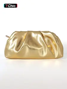 Stylish PU Leather Glossy Women's Evening Clutch Bag, Fashionable Shoulder Clutch, Elegant Stylish Purse, Soft Case, Handbag, with Shoulder Chain for Crossbody Wear, Wallet, Magnetic Closure, Ideal for Weddings, Parties, Banquets, etc.