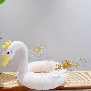 Unicorn/swan Shape Inflatable Boat, Kids Water Play Swimming Ring, Fun Parent-Child Interactive Pool Toy, Beach Essential