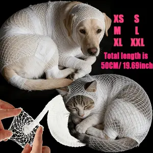 Elastic Tubular Bandage for Dogs and Cats, Elastic Mesh Bandage for Pet Limbs, Body, Tail, Head, Protective Wrap for Pets