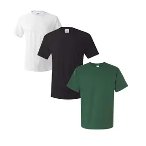 Men's Comfortsoft Cotton Tagless Short-Sleeve T-Shirts - 3-Pack, Size L, Menswear Top Breathable White Tshirt Crew Neck
