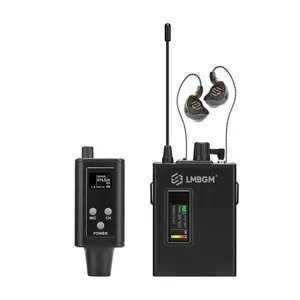Lmbgm Se9-I Uhf Professional Wireless In-Ear Monitor System, Stereo/single Channel Switch, 16 Frequencies, Low Latency, 50m Range