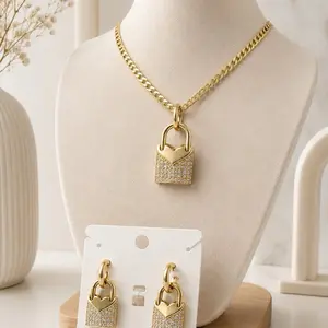 Luxury Heart Lock Jewelry Set