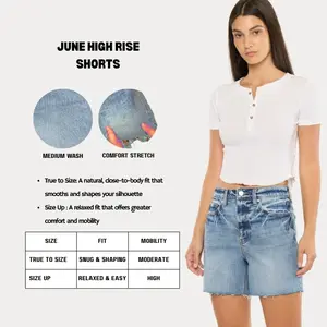 KANCAN - June Women's Denim High Rise Shorts