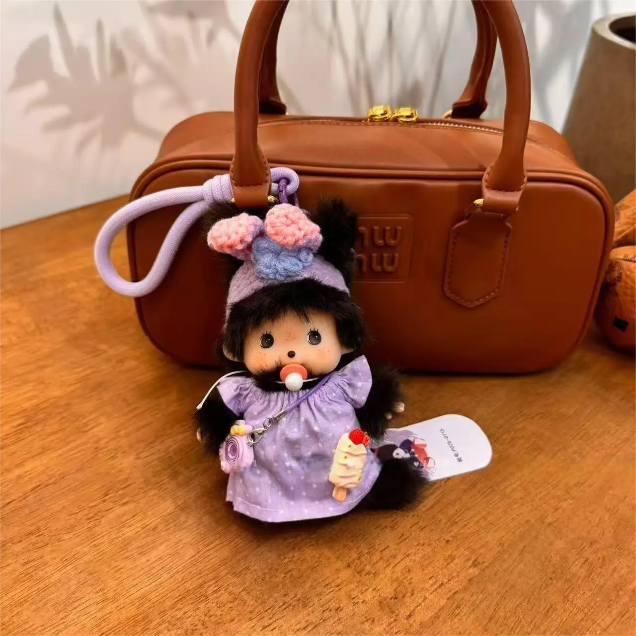 Cozy & Cute! Soft Monkey Keychain Outfit - Denim Overalls for Girls, Adorable Xmas Gift Idea, TikTok Made Me Buy It!