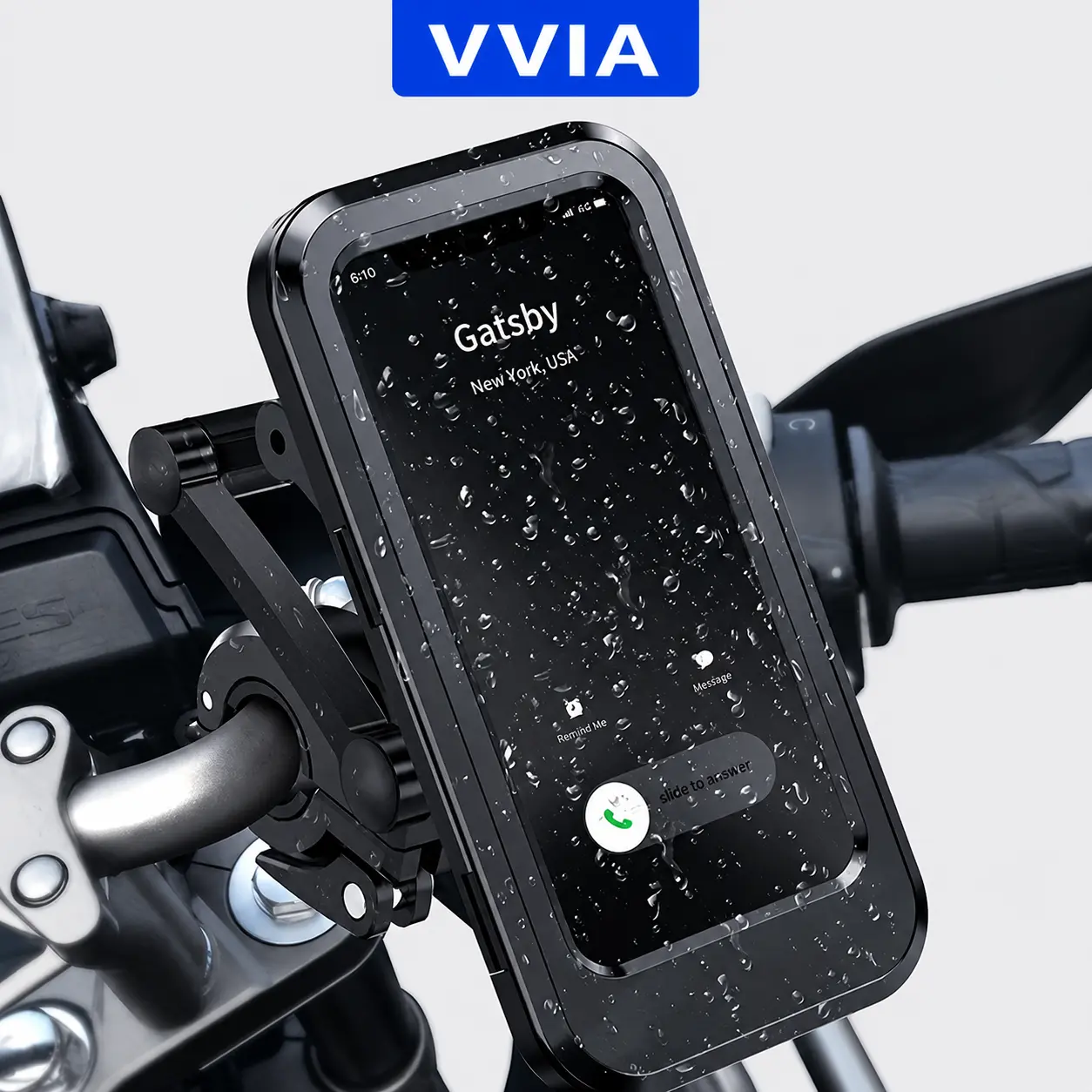 Waterproof Motorcycle Bike Mobile Phone Holder Support Universal Bicycle GPS 360° Swivel Adjustable Cellphone Mount for Gatsby New York USR