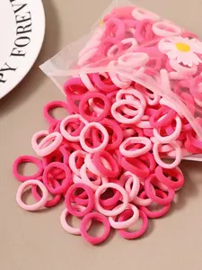 100pcs High Elastic Knit Hair Ties, Scrunchies, Casual Style, Bulk Use, Multi-Color, Comfortable and Durable, Ideal for Home and Daily Use