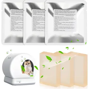 Pet Odor Eliminator for Meowant Self Cleaning  Litter Box,  Toilet Odor Control Deodorant Gel, Automatic  Litter Box Deodorizer (3 Pack, Floral scent)