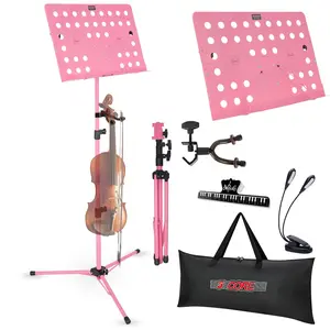 5 Core Music Stand Adjustable Desktop Book Stands Portable Sheet Holder All Metal Foldable Bookstand