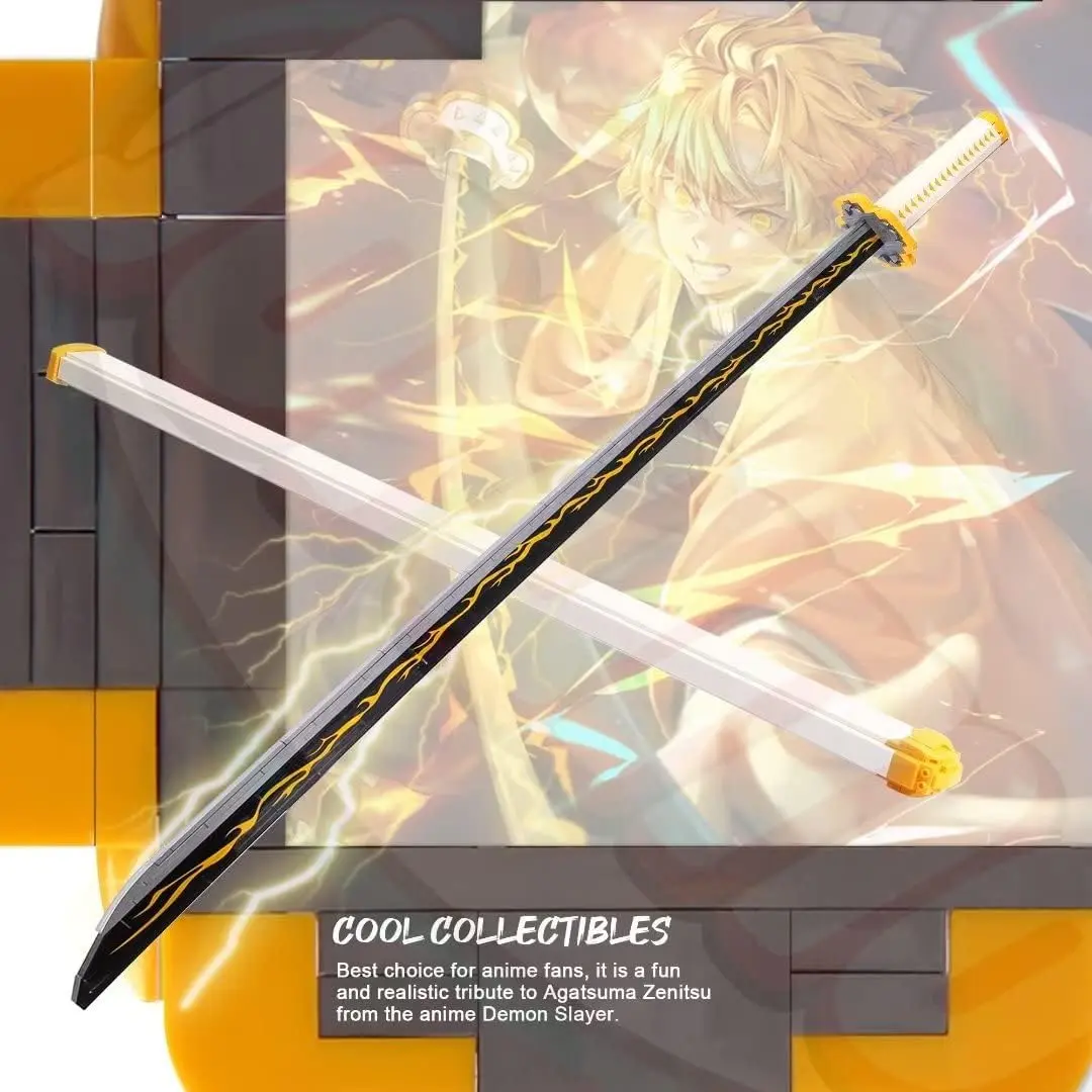Demon Slayer Zenitsu Katana Collectible STEM Building Blocks Model