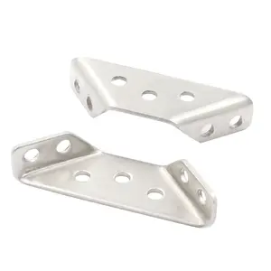 Trapeziform Angle Brackets Stainless Steel Angle Corner Braces for Desk Edge, Box, Wood Beam - Pack of 10