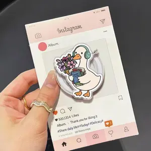 Silly Goose Phone Grip: Funny Geese Magsafe Pop Socket, Silly Animals Griptok, Girlie Gift
