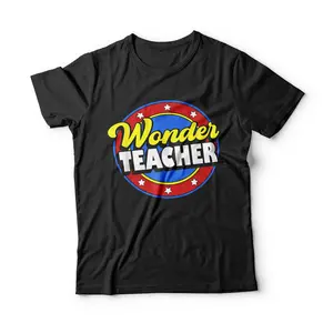 Wonder Teacher Super Woman Power Superhero Back to School T-Shirt Breathable Graphic Tee Peak Design Sweatshirt Hoodie