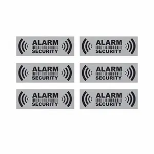 2.9"*1" 6PCs Security Alarm Warning Sign Stickers, Vinyl Decals