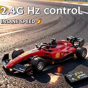 1:64 Mini RC Drift Car, Pocket Size Remote Control Racing Toy with Lights & 3 Speed Modes, Rechargeable Desktop Fun Toy & Stress Relief Gift for Kids & Adults