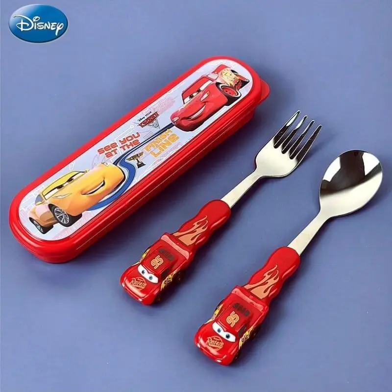 1 Set of 3 Pcs Disney Frozen Elsa Anna 3D Spoon and Fork Set, Food