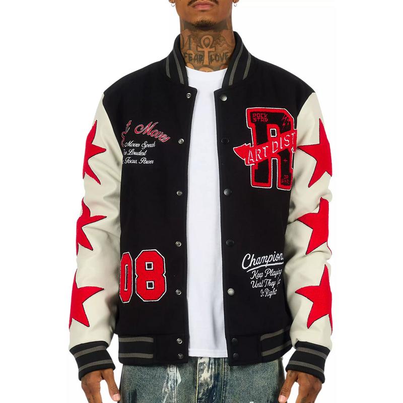 Zadok Black Varsity Jacket