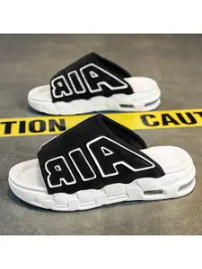 Fashionable Large Size Men's Slippers, Open Toed Slippers, Slide Slippers, Indoor Home Comfort Shoes, Casual Cool Sandals for Daily Wear, Outdoor Beach Shoes, Summer Slippers