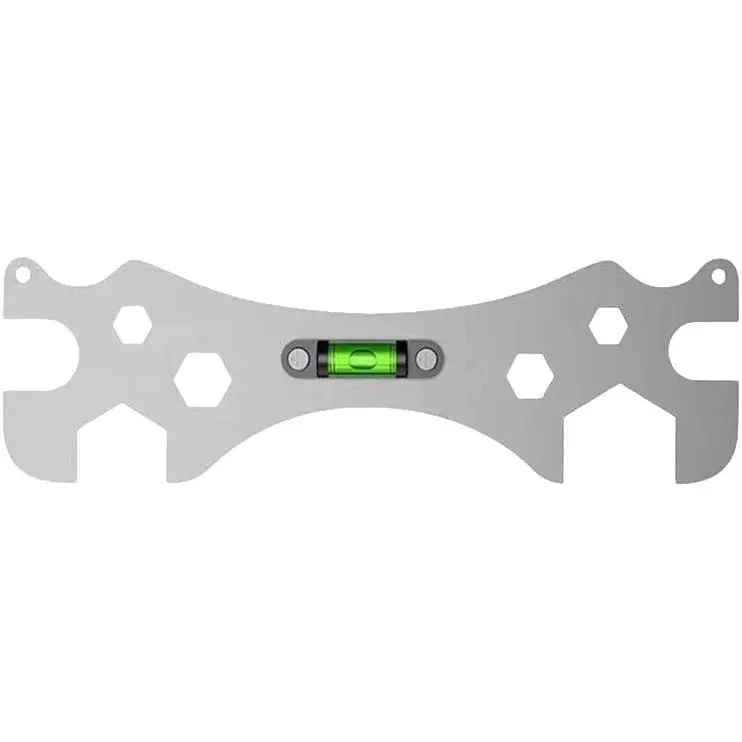 Faucet Wrench Shower Spanner 9mm 12mm 14mm 17mm 23mm 30mm Screw Nut Openings with Level for Shower Repair Bathroom Hose Pipe Plumbing Removal Basin Tap Drain Sink Tool
