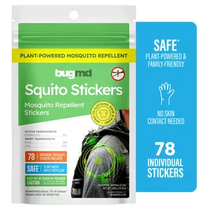 BugMD Squito Stickers Mosquito Repellent Patch Stickers for Adult Safe and Effective Insect Repellent Patches for Toddlers, Kids and Outdoor Activities