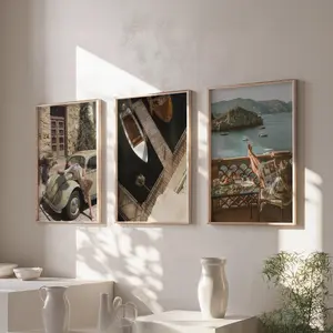Set of 3 Luxury Classic Fashion Posters, Wall Fashion Posters, Room Decoration for lady, Decor European Summer Travel