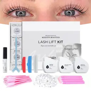 Lash Lift Kit 5pc | Professional At-Home Eyelash Perm & Curl Set | Semi-Permanent Salon Results | Lash Extension Alternative