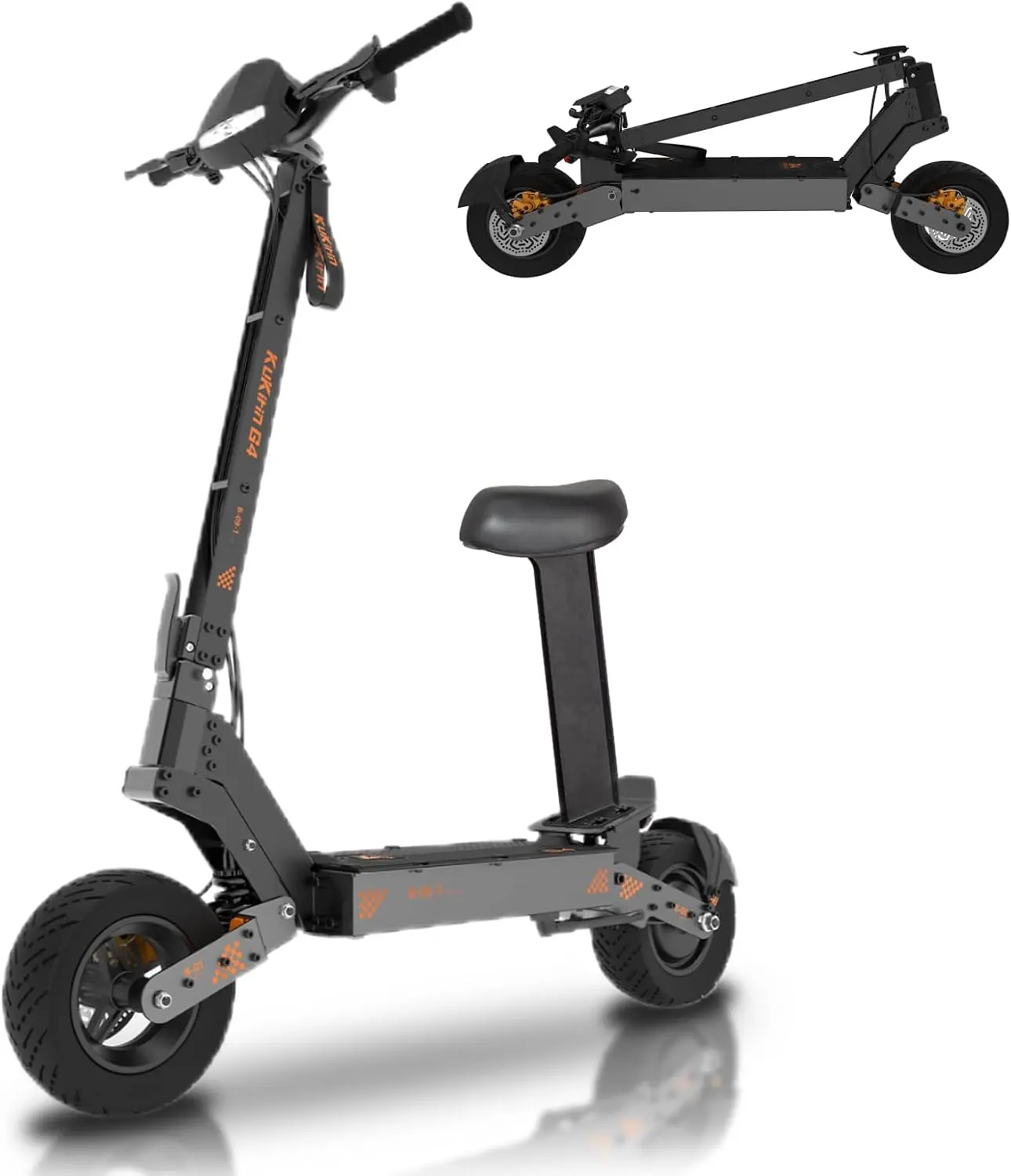 KUKIRIN G4 Adult Foldable Electric Scooter - 2000W Motor, 1200Wh Power, 43 mi Max Range, 43 MPH Max Speed, 11" Off-Road Puncture-Proof Solid Tires, Dual Disc Brakes, Sports & Outdoor Fitness Equipment