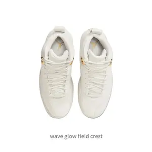 Retro Mid-Top Basketball Sneakers Phantom Leather Gray and Gold