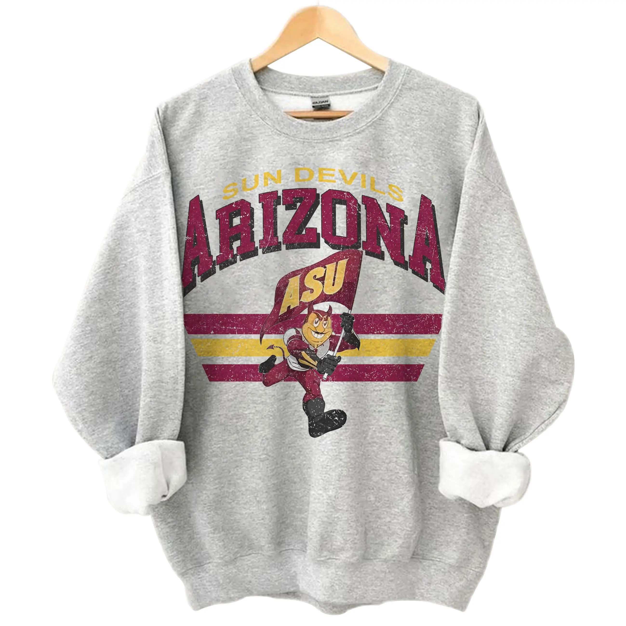 Arizona State Sun Vintage Sweatshirt, Arizona State University Vintage Sweatshirt, Unisex Vintage Sweatshirt, Classic, Gift For Fans