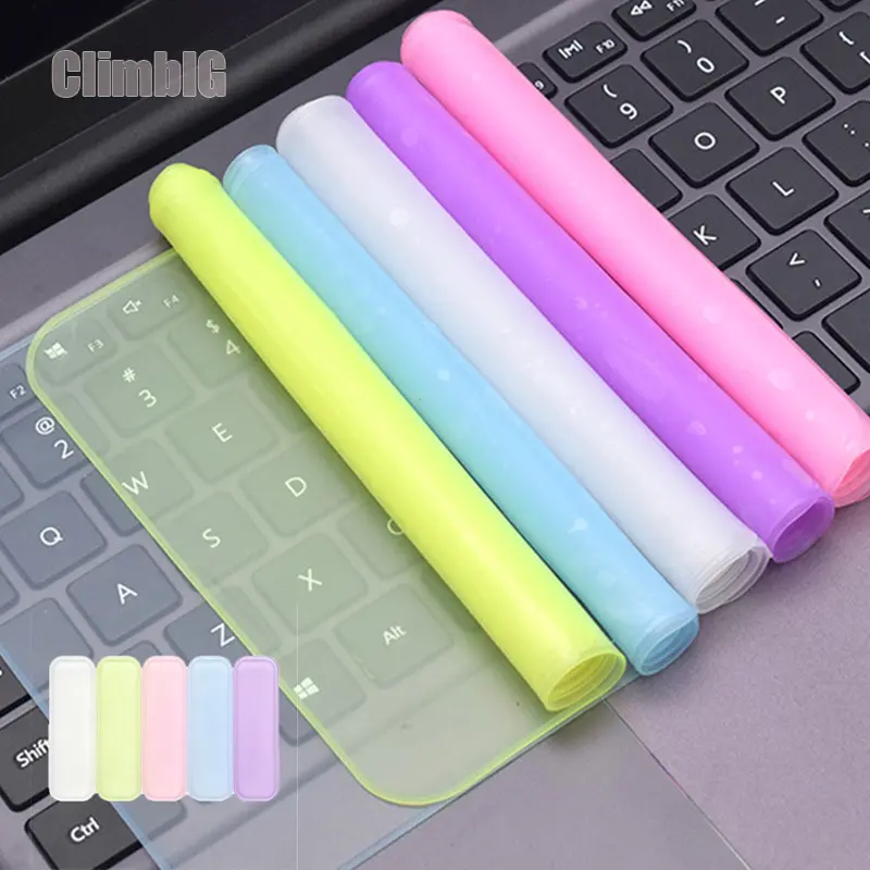5pcs Ultra-Thin Silicone Keyboard Protector Cover for 12-14 Inch or 15-17 Inch Laptop Transparent & Colorful Dustproof Keyboard Skin Skin-Friendly Laptop Accessories TikTok Finds