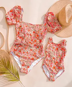 Mommy and Me Small Flower Swimwear, mommy and me , matching swimwear, mother daughter matching swimsuits