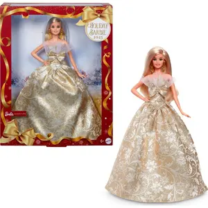 2025 Signature Holiday Barbie Fashion Doll Seasonal Collector Blonde Silver Gold