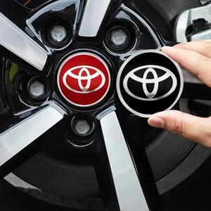4Pcs 56mm Car Styling Wheel Hub Center Caps Stickers Emblem Badge Decoration Decals For Toyota Corolla C-hr Rav4 Hilux Avensis Accessories