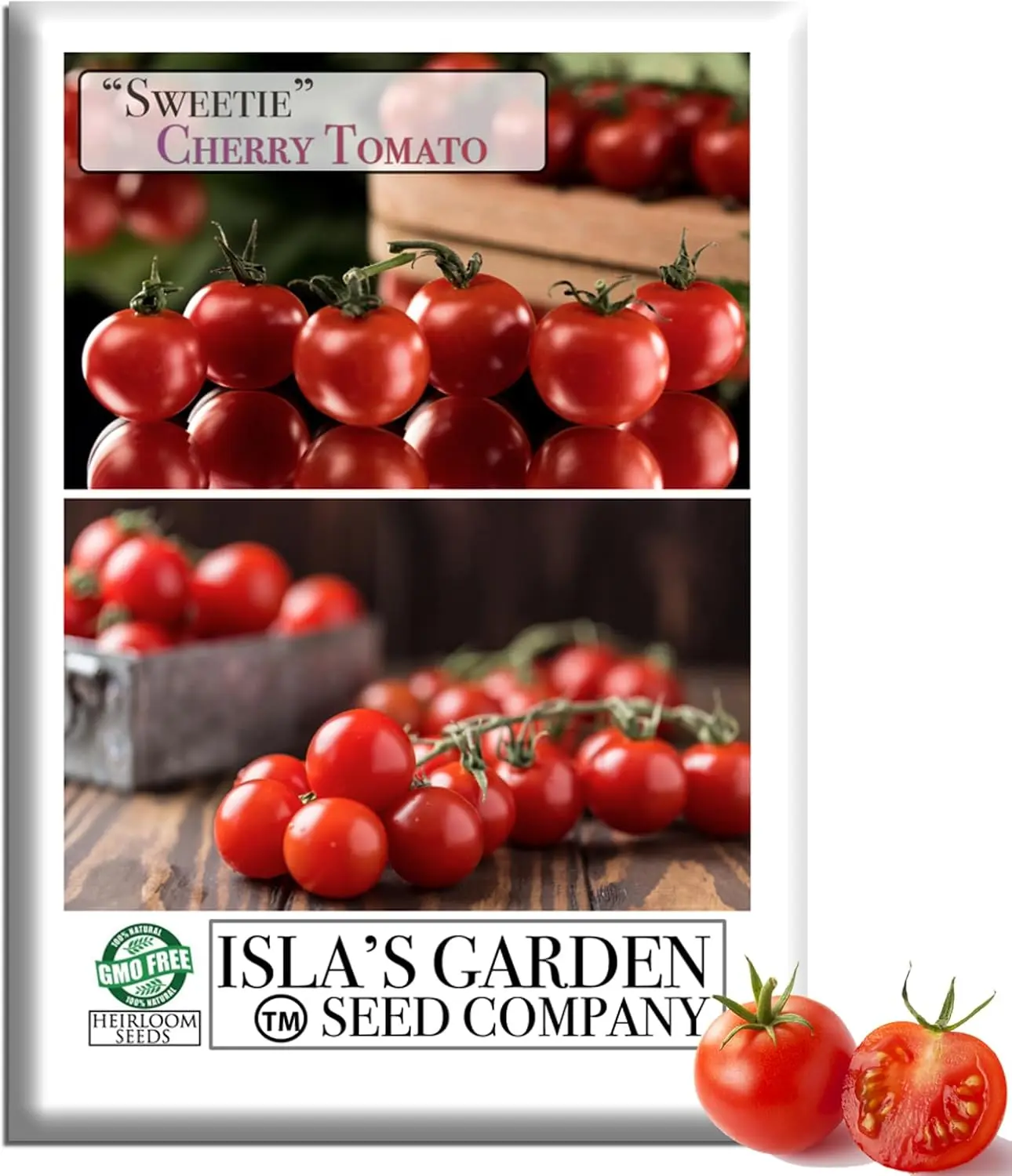 250+ Sweetie Cherry Tomato Seeds for Planting, Solanum lycopersicum Heirloom Non-GMO Tomato Seeds, Extra Sweet Cherry Tomatoes for Home Garden, Snacks & Salads