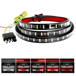 Nilight 60 Inch 264Leds Red White Double Row LED Tailgate Light Strip