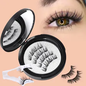 Magnetic Eyelashes Natural Look Magnetic Lashes No Glue or Eyeliner Needed Magnet Eyelashes without Eyeliner Magnetic Lashes Natural Look Reusable Magnetic Eyelashes with Applicator