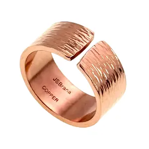 10mm Bark Copper Cuff Ring