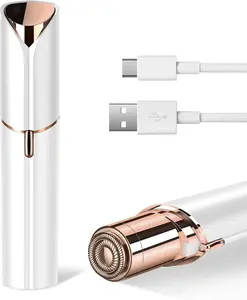 Facial Hair Remover for Women - as Seen on TV Painless Face Shaver - Electric Hair Removal Device for Face Lips Peach Fuzz with Light Smooth Smooth