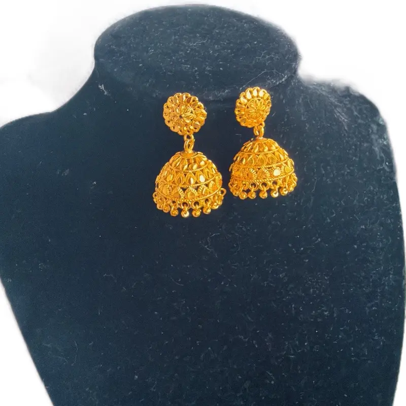 Women's Gold-Tone Pinjada Jhumka Earrings