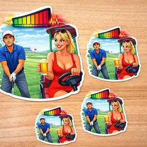 Stadium pulse golf sticker