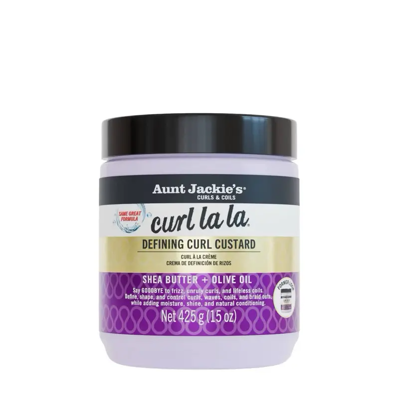 Aunt Jackie's Curl La La Defining Custard - 15oz, Cream-Form Enhancer for Textured & Curly Hair