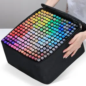 Alcohol Marker Pen Set, 1 Set Multi-colors Double Tip Art Drawing Markers Set, Professional Permanent Sketch Markers for Artist Adult Coloring, Double Tip Functionality, Dual Tip Marker