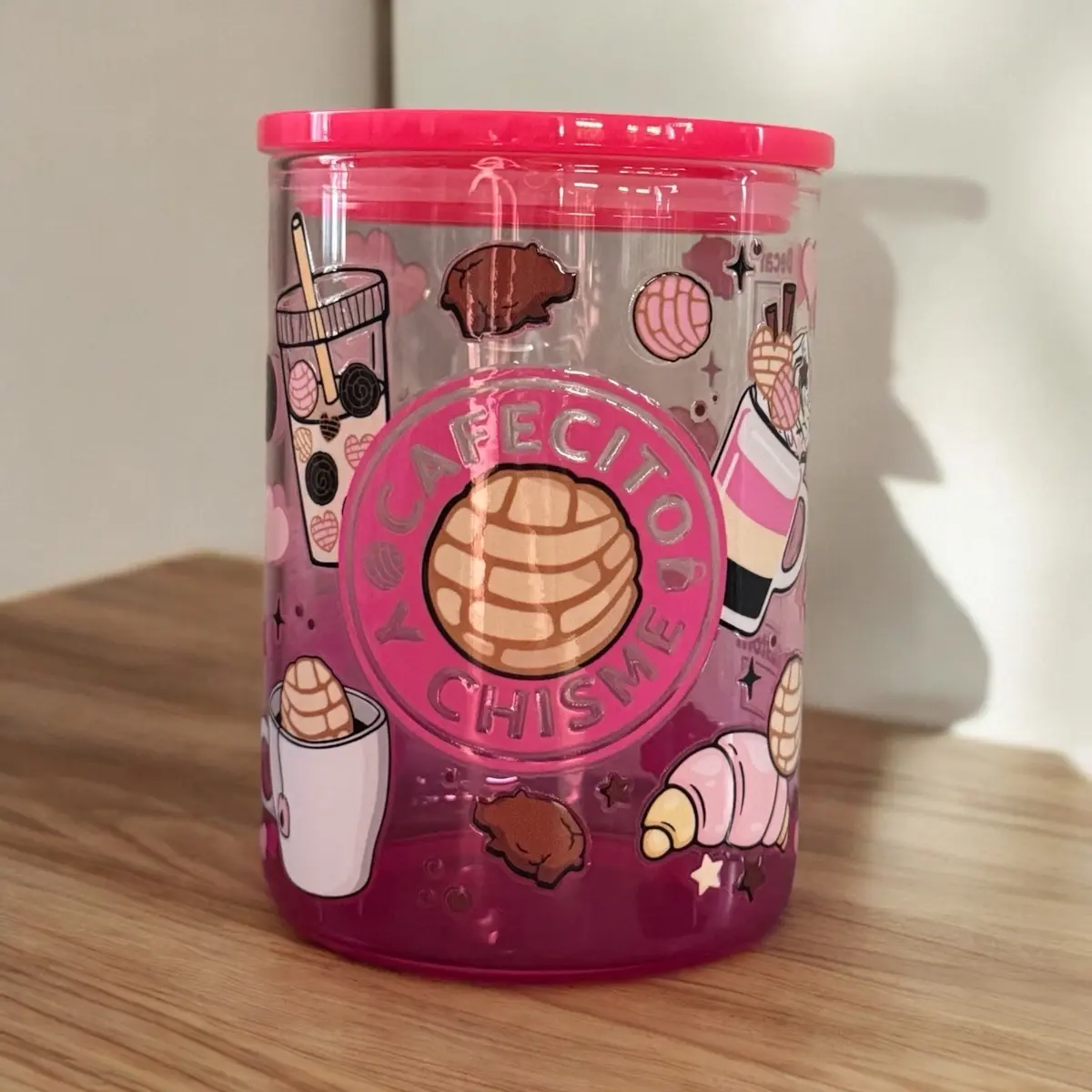 Cafecito y Chisme Jelly Mug - Reusable Drinking Cup - Drinkware