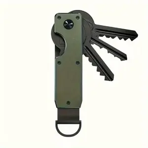 Sleek Metal Key Organizer-Compact Holder For 2-6 Keys, Stylish Minimalist Design, Perfect For Everyday Commute purse  keychain key chain holder Modern